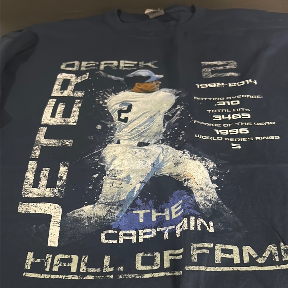 Derek jeter Navy Blue Graphic T-Shirt